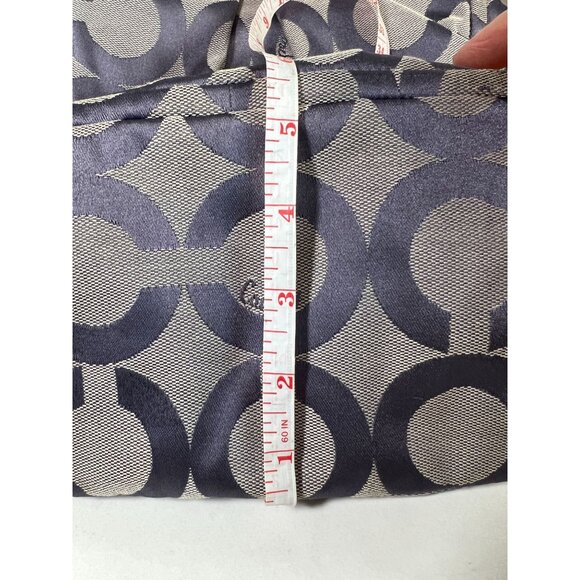 Coach Purple Silver Signature Canvas Hand Shoulder Tote Bag Purse Leather Trim - Picture 9 of 13